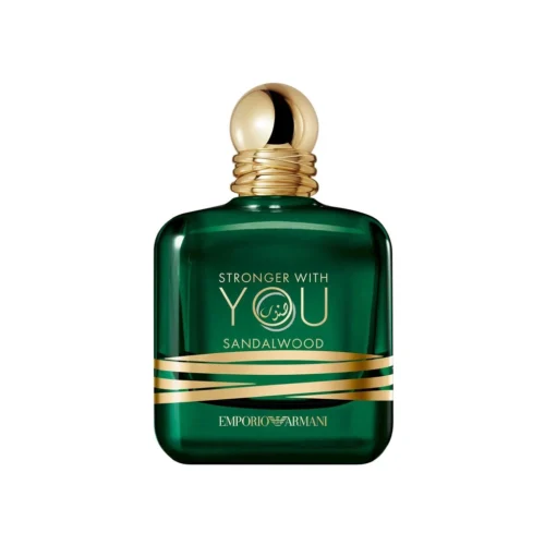 Giorgio Armani Stronger With You Sandalwood EDP 100ml blends fresh spices, creamy sandalwood, and warm vanilla into a rich, elegant, and long‑lasting unisex fragrance — ideal for modern sophistication.